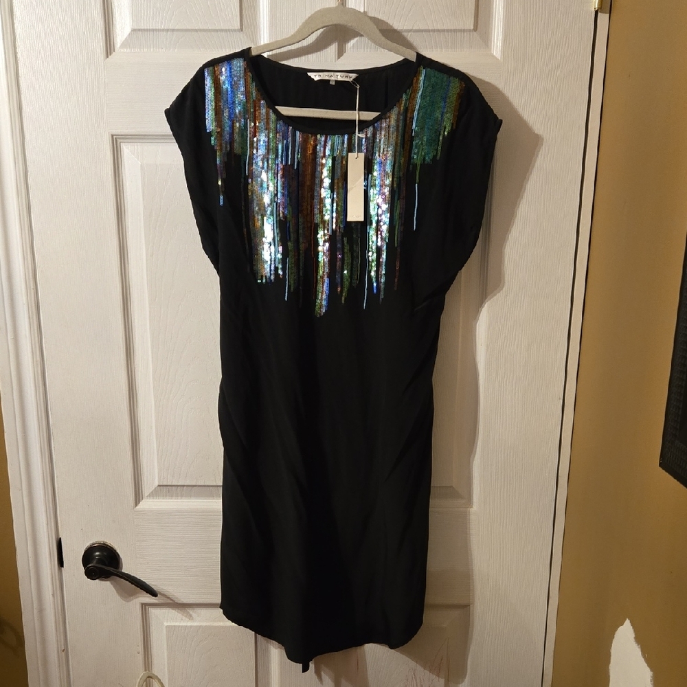 Trina Turk Elegant Black Sequin Dress